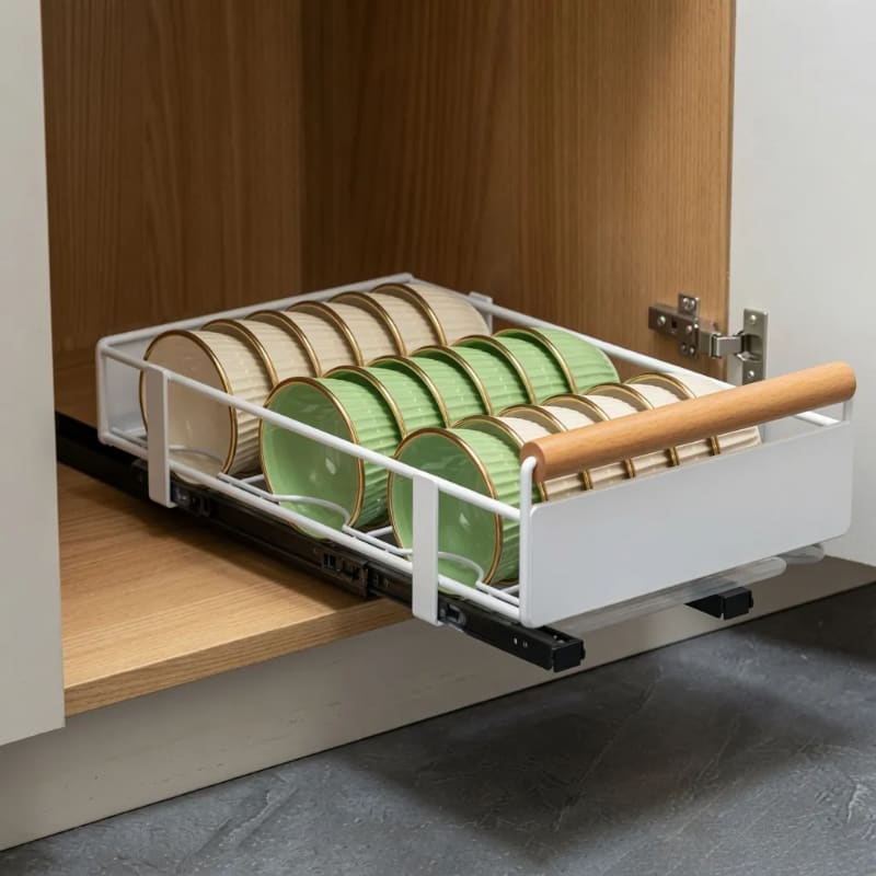 Organizador Escurridor Platos Metálico Extraíble Adhesivo Bajo Bacha