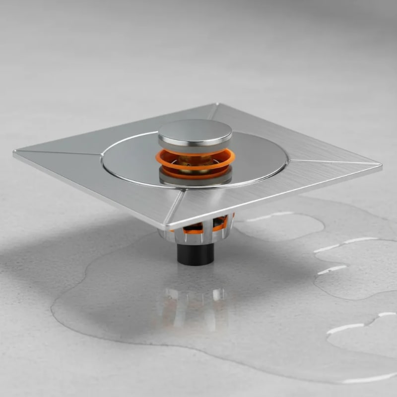 Rejilla desagüe piso click acero inox: anti-pelos y malos olores