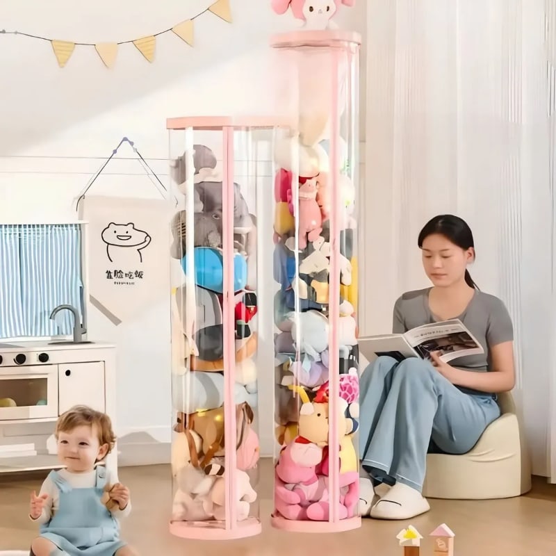 Organizador Vertical de Peluches y Juguetes Transparente 150cm