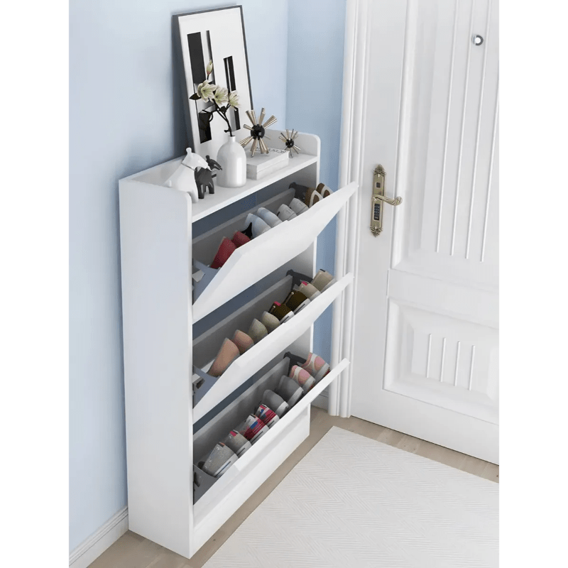 Zapatero Abatible 3 Puertas Blanco - Ideal para espacios chicos