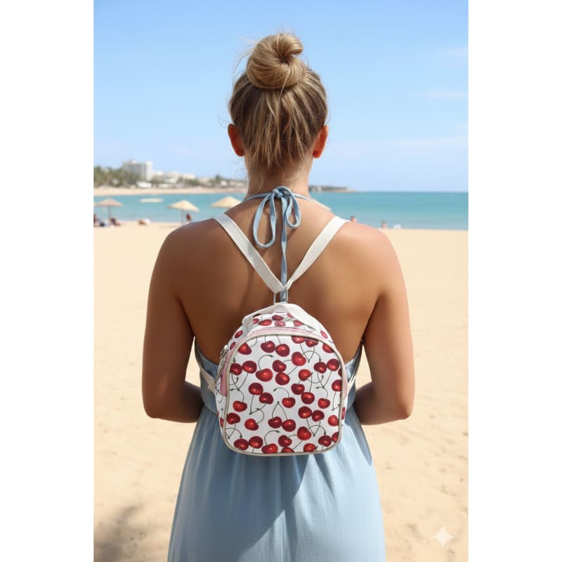 Mochila Bolso Morral PU Mujer Sport Chic Estampada Versátil
