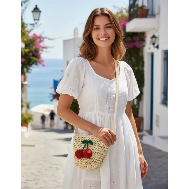 Bolso Bandolera Raffia Tejido Mujer Crochet | Verano y Estilo