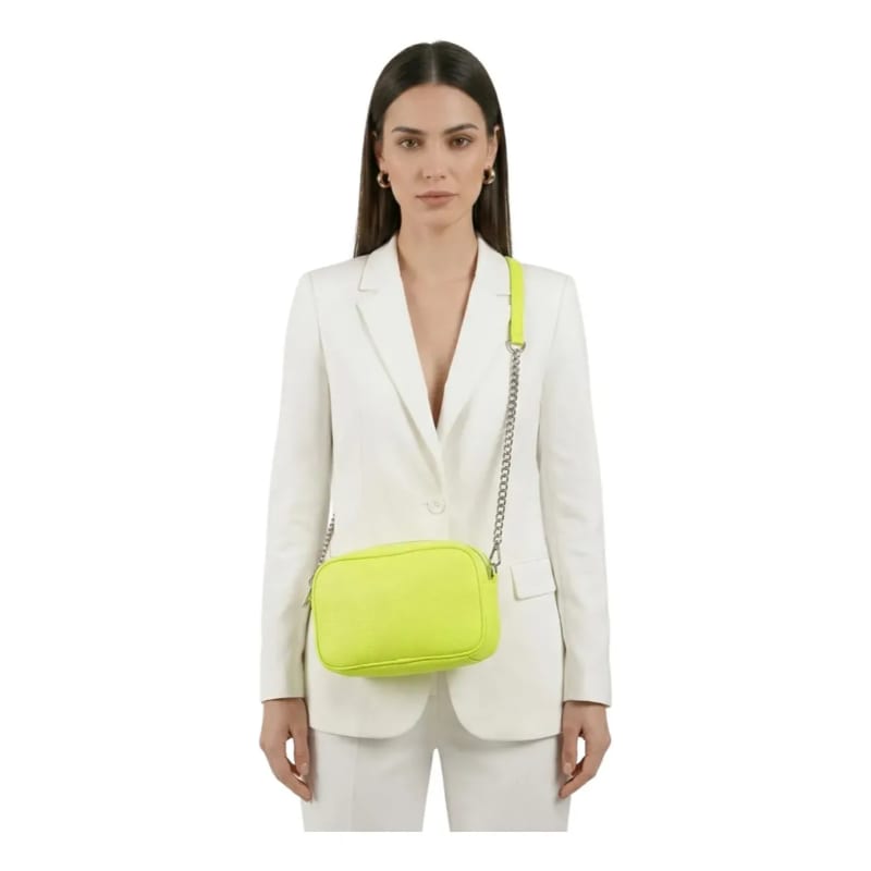 Cartera Mini Bag Bandolera Mujer Flúor Snake Eco Cuero