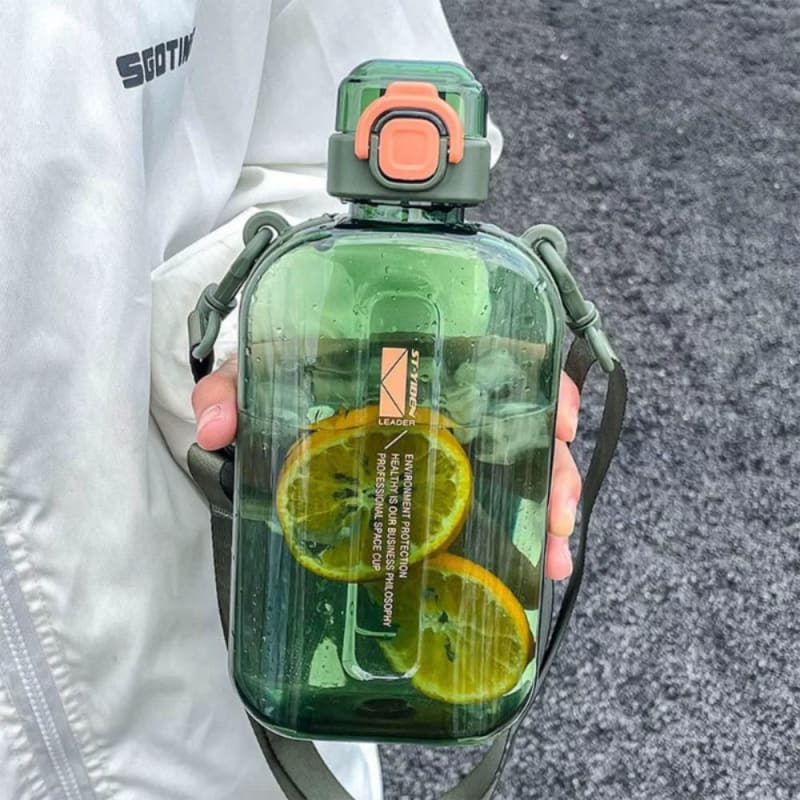 Cantimplora Deportiva 750ml Turquesa Antiderrames con Correa