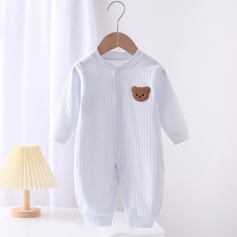 Body enterito bebé algodón crema 80cm suave y cómodo