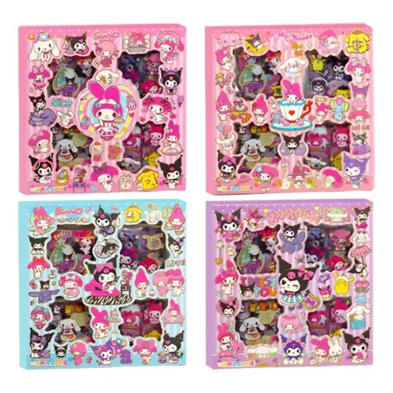 Caja de stickers personajes japoneses 96 hojas surtidas