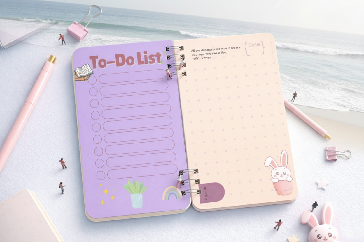 StyleFill Kawaii Quote A5 notebook | Binder Loop image 1