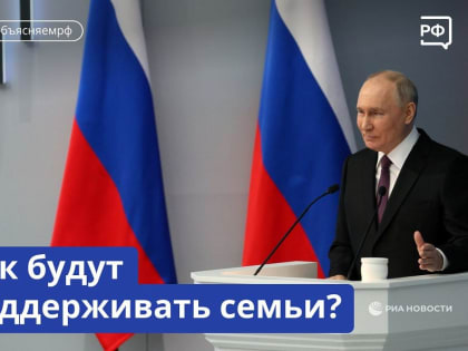Владимир Путин: российские семьи получат комплексную поддержку