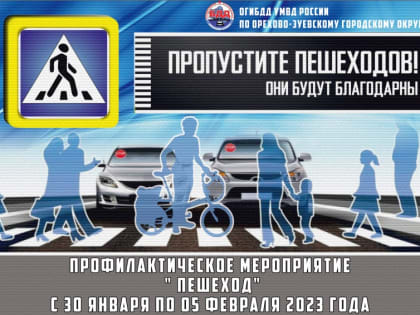 Профилактический рейд «Пешеход!» стартует в Орехово-Зуевском округе
