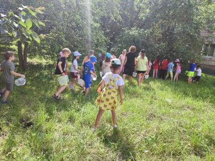 Маленькие тучковцы собрали дары природы для своих поделок