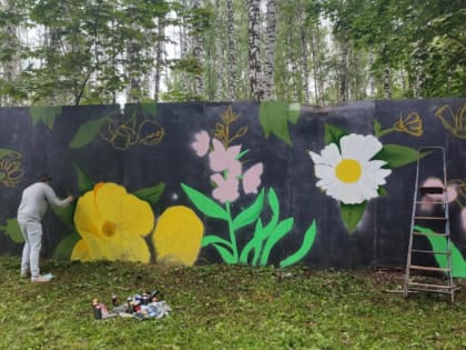 После мастер-класса по рисованию граффити в Кашире появился новый стрит-арт объект