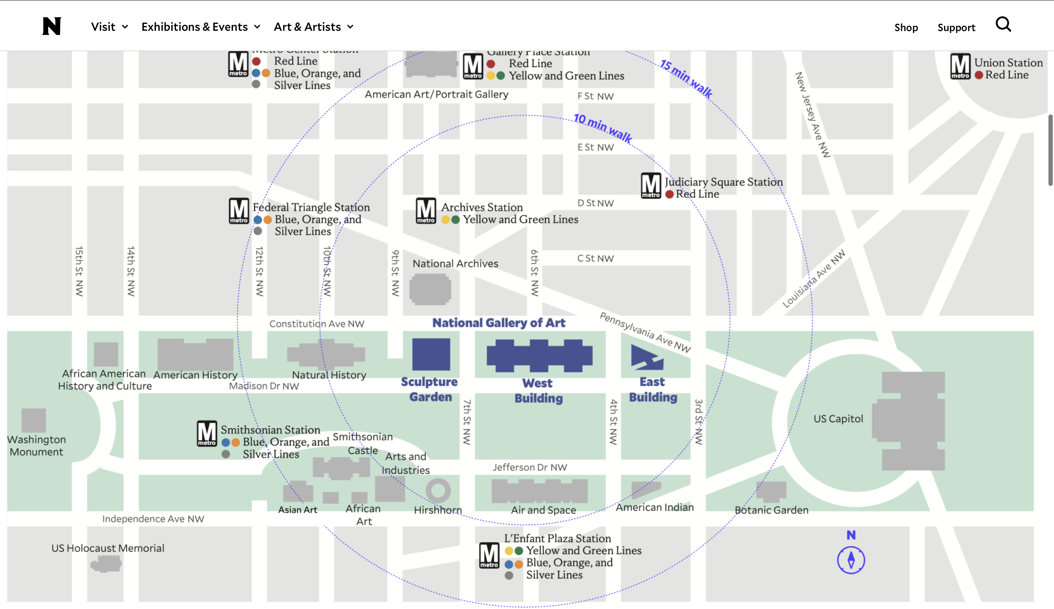 Rec 2A Before: Where We Are map — two radius circles only