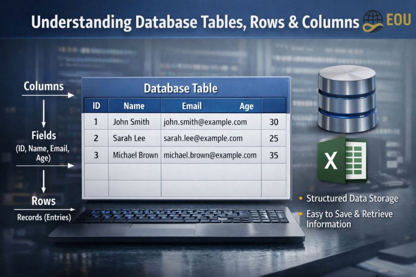 Understanding Database Tables, Rows & Columns