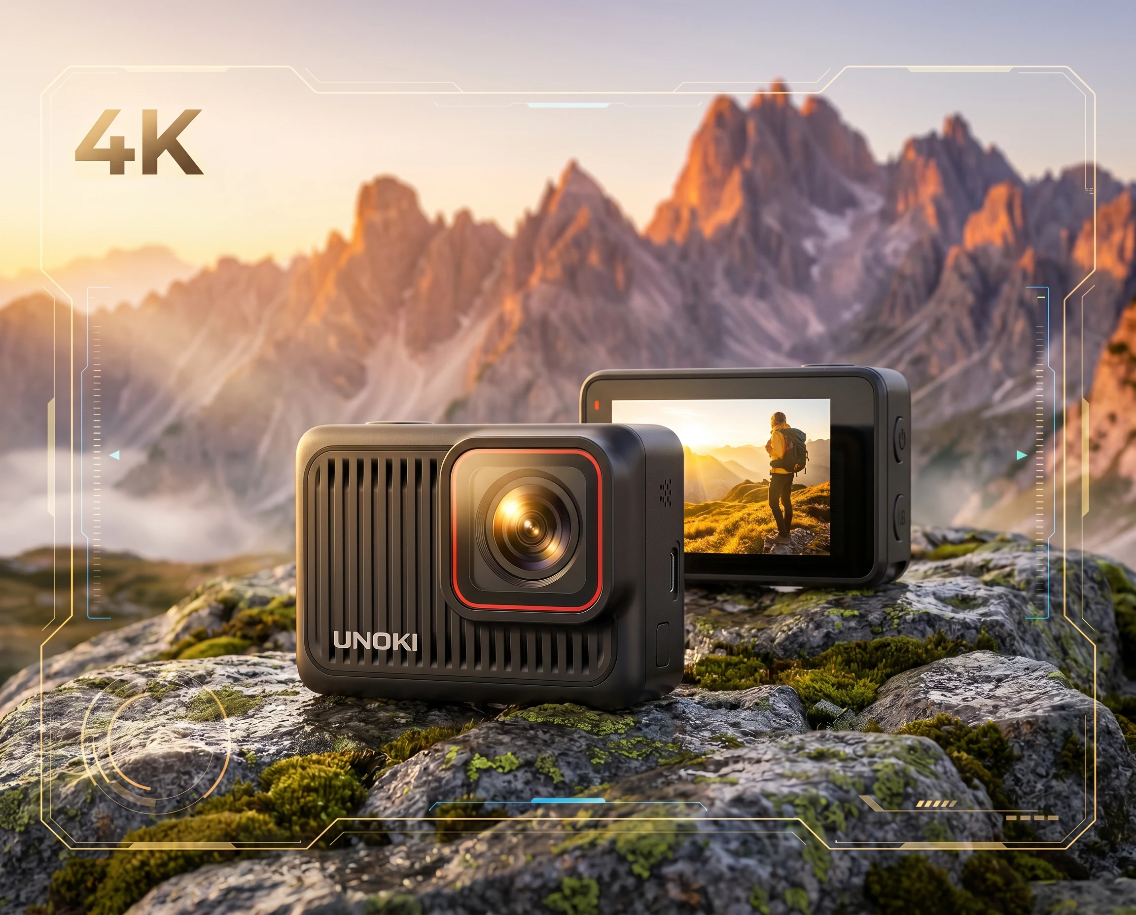 UNOKI T49A Tek Ekranlı Aksiyon Kamera