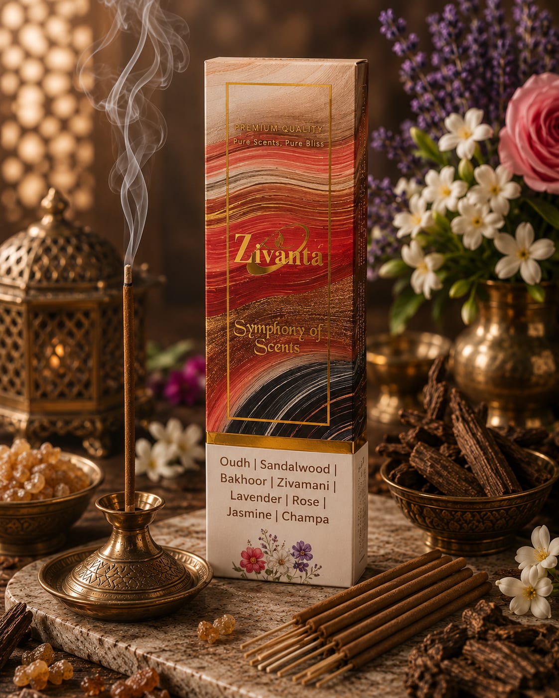 Zivanta Symphony of Scents Premium Incense Sticks – Natural Indian Incense Amazon