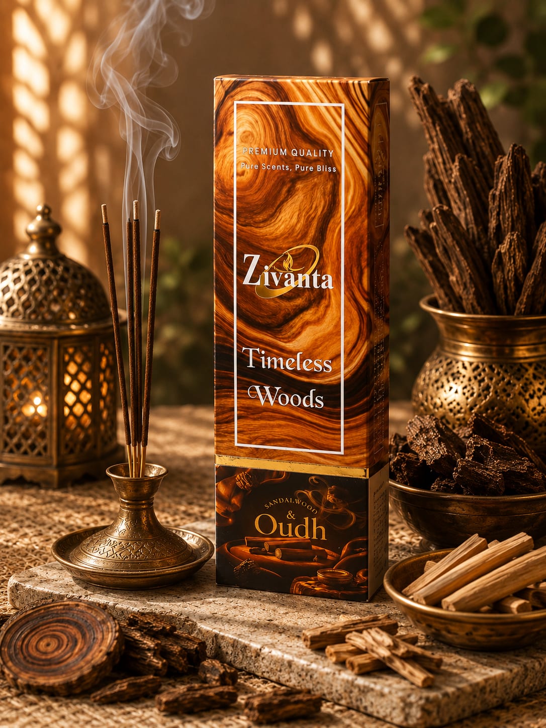Zivanta Timeless Wood Premium Natural Incense Sticks – Available Amazon India & US
