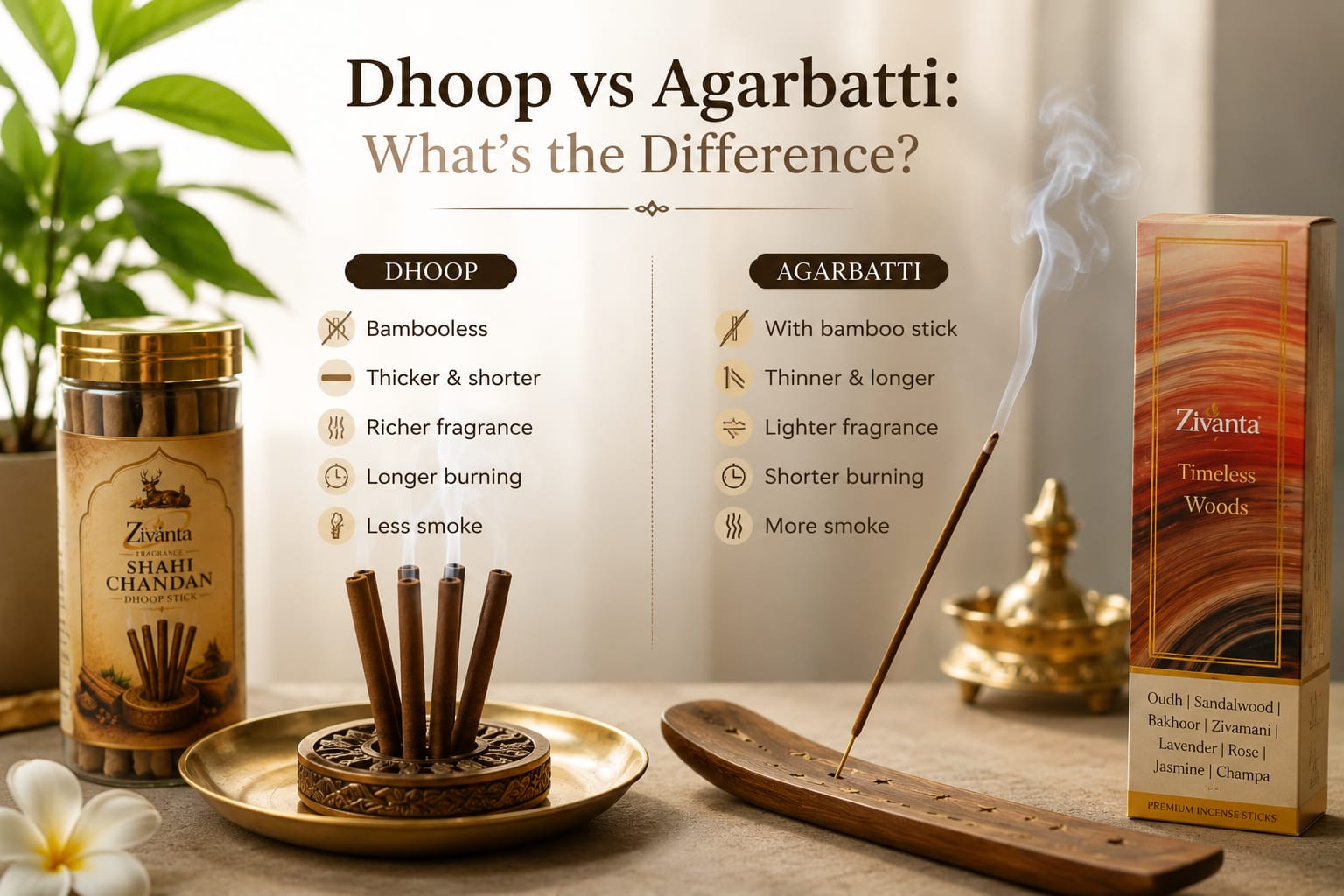 Dhoop vs agarbatti — what is the difference