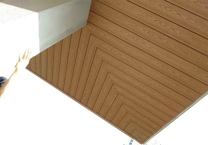 Tấm gỗ nhựa ốp trần ngoài trời mẫu 7