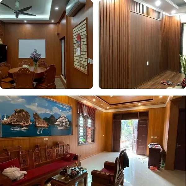 Mặt cắt chi tiết cốt tấm ốp tường rỗng có gân chịu lực