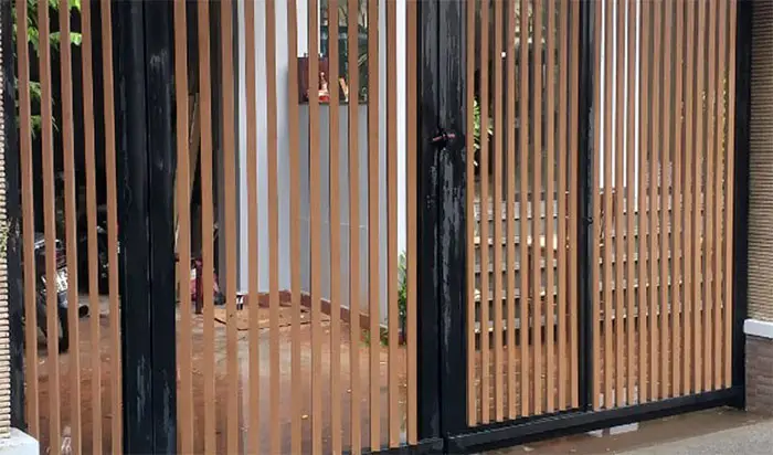 Gỗ nhựa ốp cổng ngoài trời Giải pháp trang trí thông minh cho không gian ngoại thất