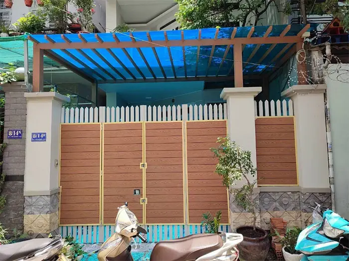 Gỗ nhựa ốp cổng ngoài trời Giải pháp trang trí thông minh cho không gian ngoại thất