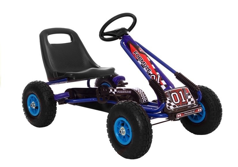LEAN Toys A-15 Go-Kart Blau