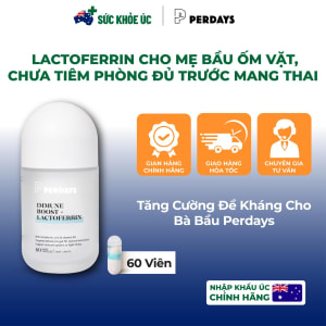 Tăng Cường Đề Kháng Cho Bà Bầu Perdays Immune Boost + Lactoferrin – Lọ 60 Viên