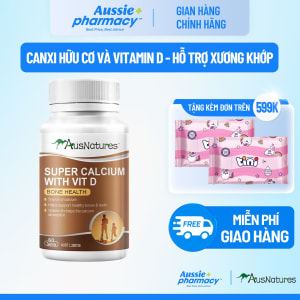 AusNatures Super Calcium With Vit D – Canxi & Vitamin D Hỗ Trợ Xương Răng Chắc Khỏe (60 Viên)