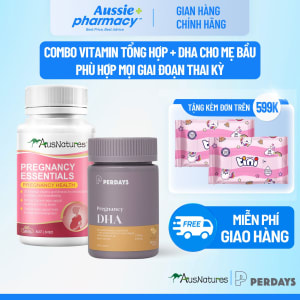 Combo Vitamin Tổng Hợp AusNatures Pregnancy Essentials + Sn-2 DHA Perdays Cho Mẹ Bầu (2 Lọ)