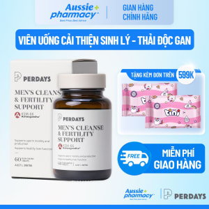 Perdays Men's Cleanse & Fertility Support – Hỗ Trợ Thanh Lọc Gan, Sức Khỏe Sinh Sản Nam Giới (60 Viên)