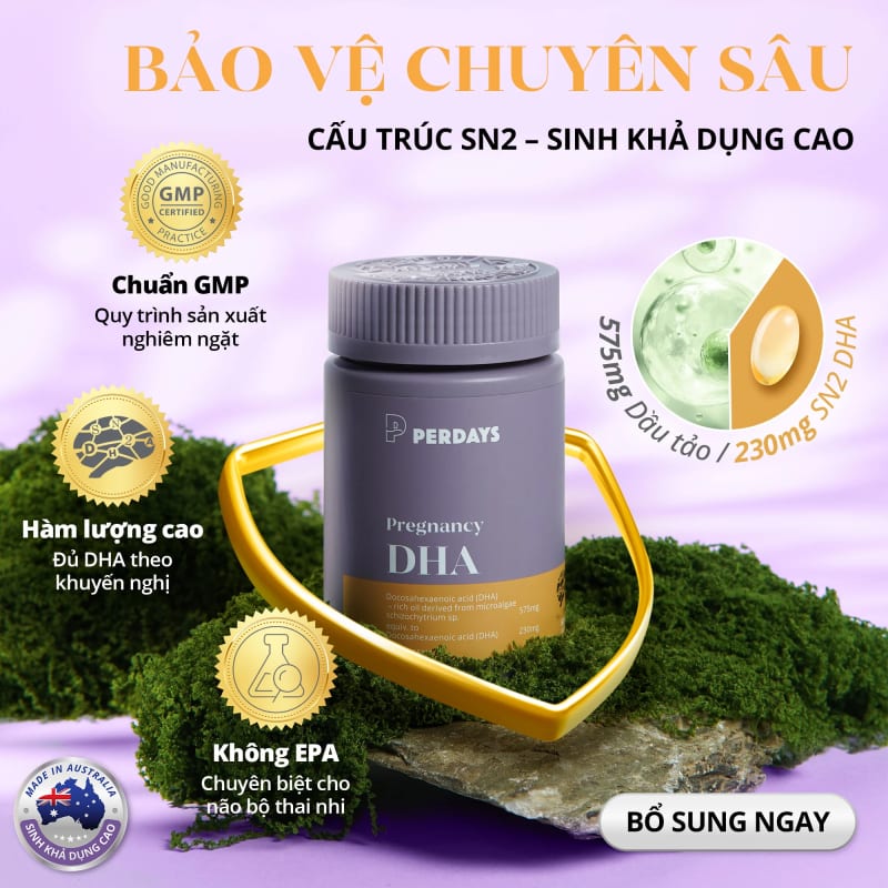 DHA Công Nghệ Mới Cho Bà Bầu Perdays Pregnancy DHA (Sn-2) – Lọ 60 Viên - ảnh 6