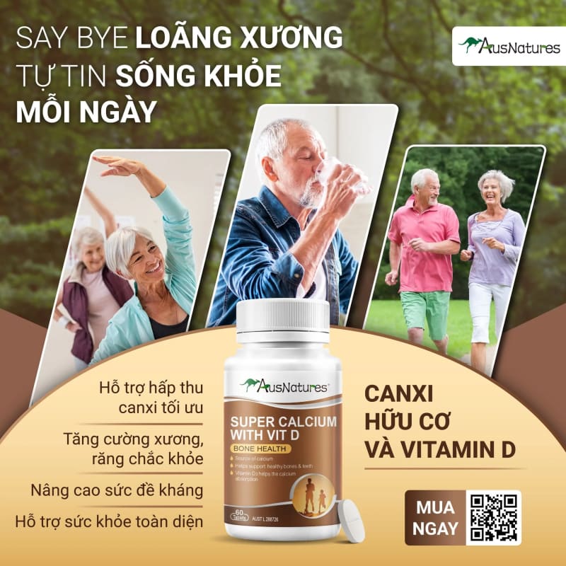 Canxi Và Vitamin D Tăng Hấp Thu AusNatures Super Calcium With Vit D – Lọ 60 Viên - ảnh 6