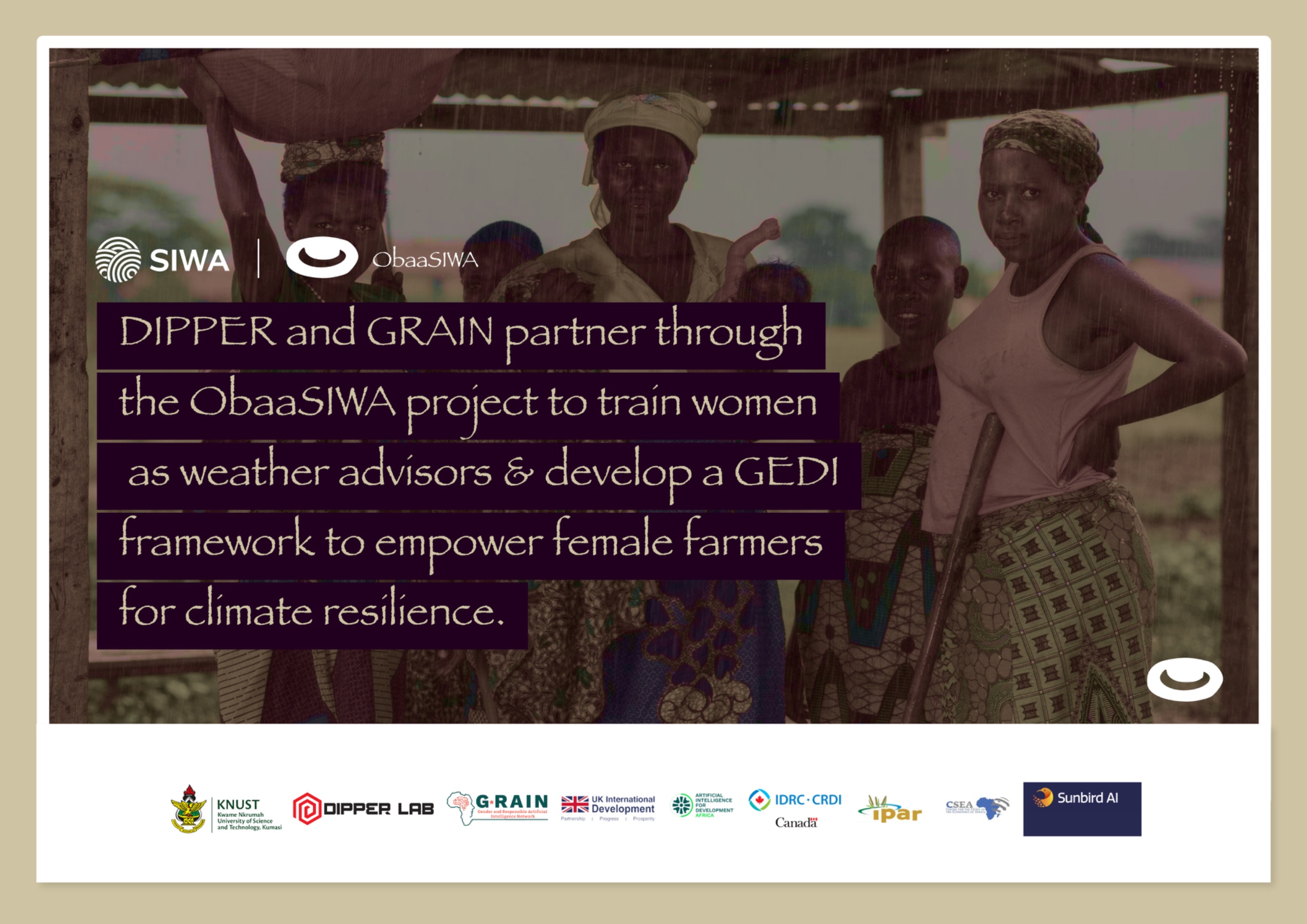 DIPPER Lab, GRAIN partner to develop GEDI framework for SIWA