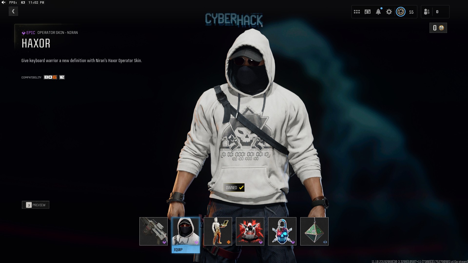 ⭐【Level 55】🔥 Blackcell S1 | x1 Bundle | x4 Guns Leveled