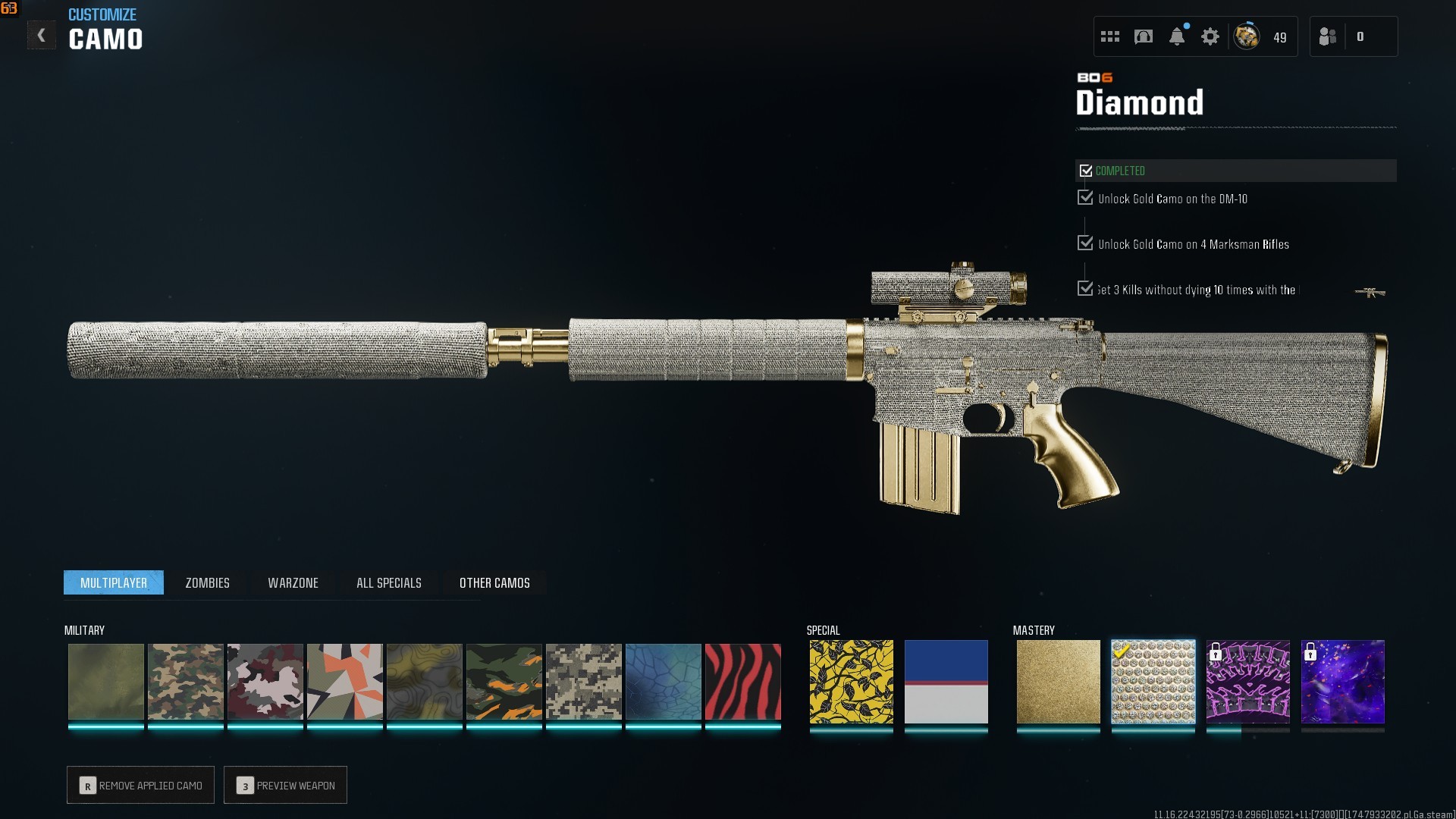 ⭐【WZ4/BO6】🔥【Prestige 4】Blackcell S1 | x25 Gun Leveled | x14 Diamond Camo | Rare Freak Show Skin Mw3