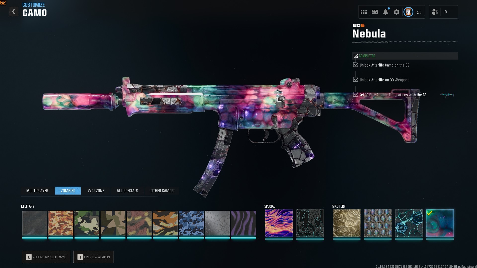 ⭐【WZ4/BO6】🔥【Prestige 5】Nebula Camo Grinded | Blackcell S1 Max | Rare Beta Skin | x2 Bundle | Ranked Ready