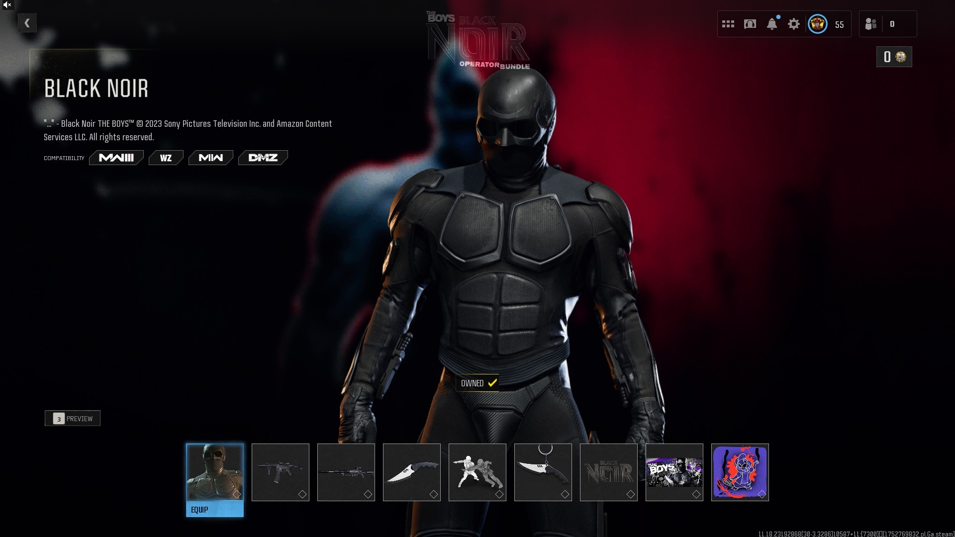 ⭐【Prestige 2】🔥 x120 Gun Leveled | Black Noir Bundle | Front Man | x9 Battlepass Skins | Interstellar Mw3 | Event Camos | Stacked Account