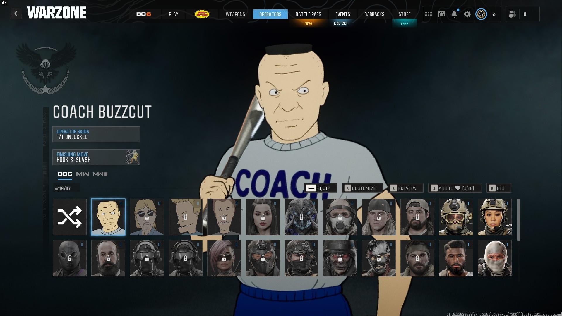 ⭐【Level 55】 x13 Gold | x7 Diamond | Coach-Squid Game Skins | x1 Old Event Camo | x20 Mix Guns Leveled | Ranked Ready Multiplayer