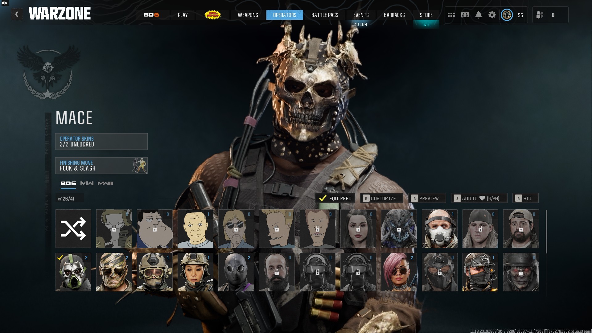 ⭐【Level 55】🔥 x55 Meta Gun Leveled | Riding Hood | Battlepass S1,S2,S3 Bo6 Max | XP Tokens | Ranked Ready WZ