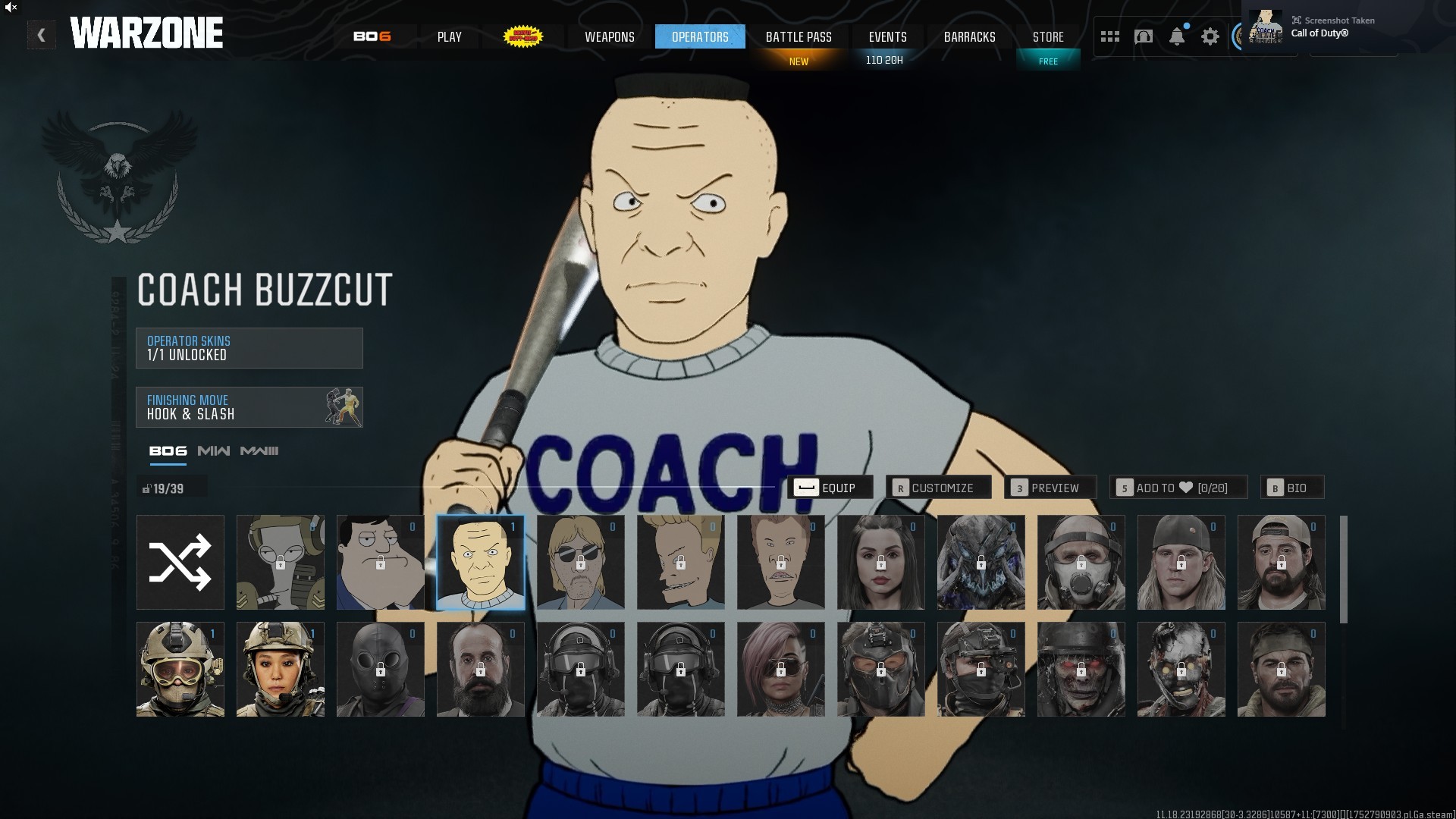 ⭐【Level 55】🔥 x4 Skins | Coach-Foot Clan-Squid Game | x3 Guns Leveled | Phone Included