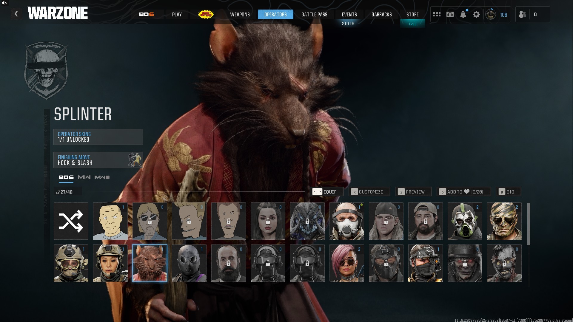 ⭐【Prestige Master】🔥 Level 100 | x150 Gun Leveled | Most Guns |  x15 Battlepass | Splinter Event | x4 Bundles | Super Stacked Account