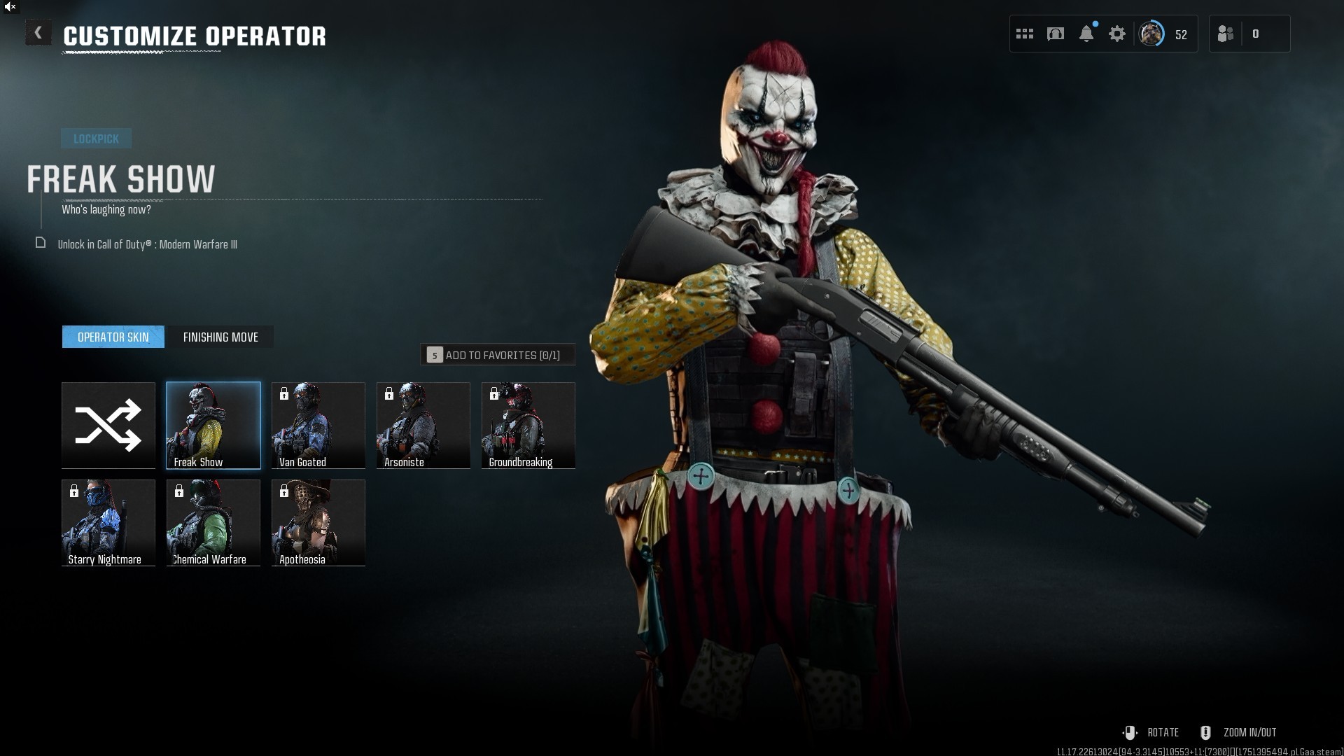 ⭐【Prestige 1】🔥 x20 Mix Guns Leveled | x3 Gold Bo6 | Freak Show Skin