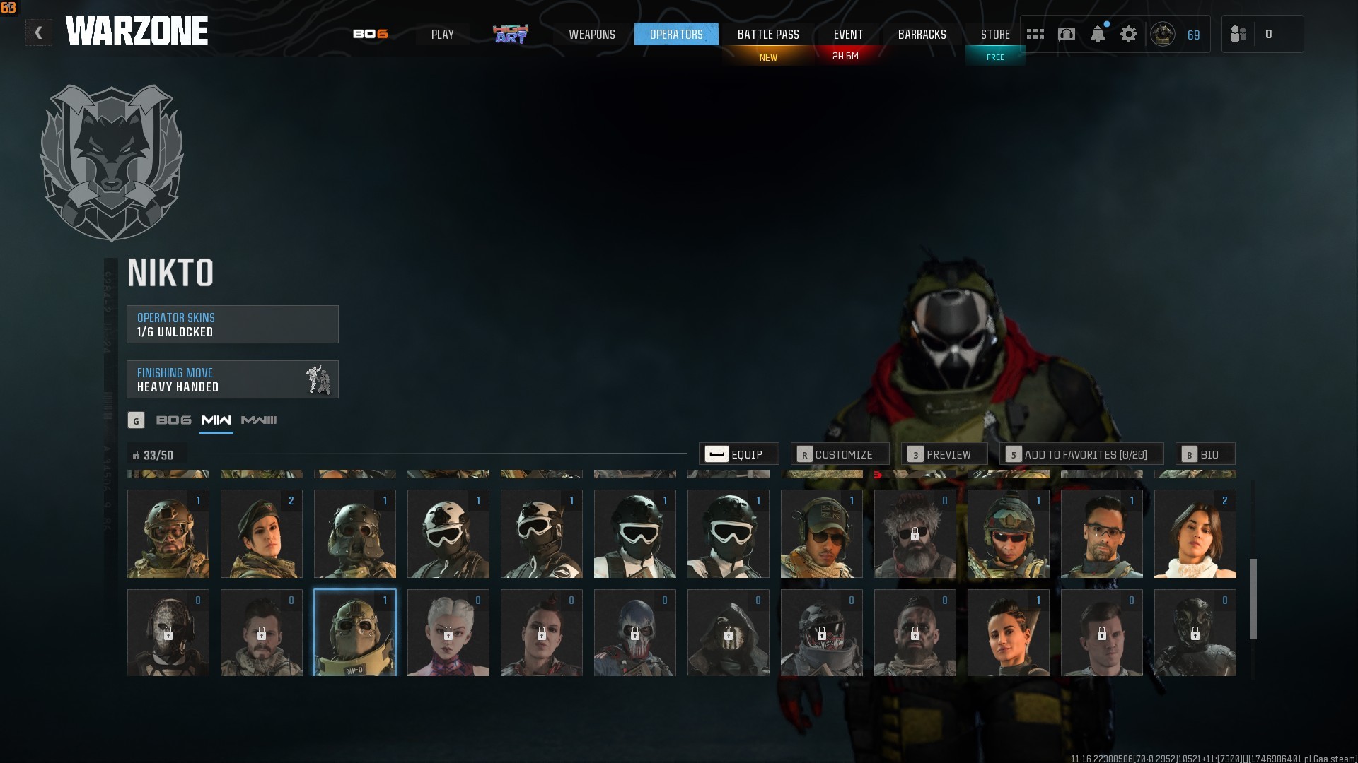 ⭐【WZ4/BO6】🔥【Prestige Master】Level 69 | x75 Gun Leveled | x4 Battlepass Skins | Creepy Clown-Rick Grimes-Groot-Spawn-Valeria..