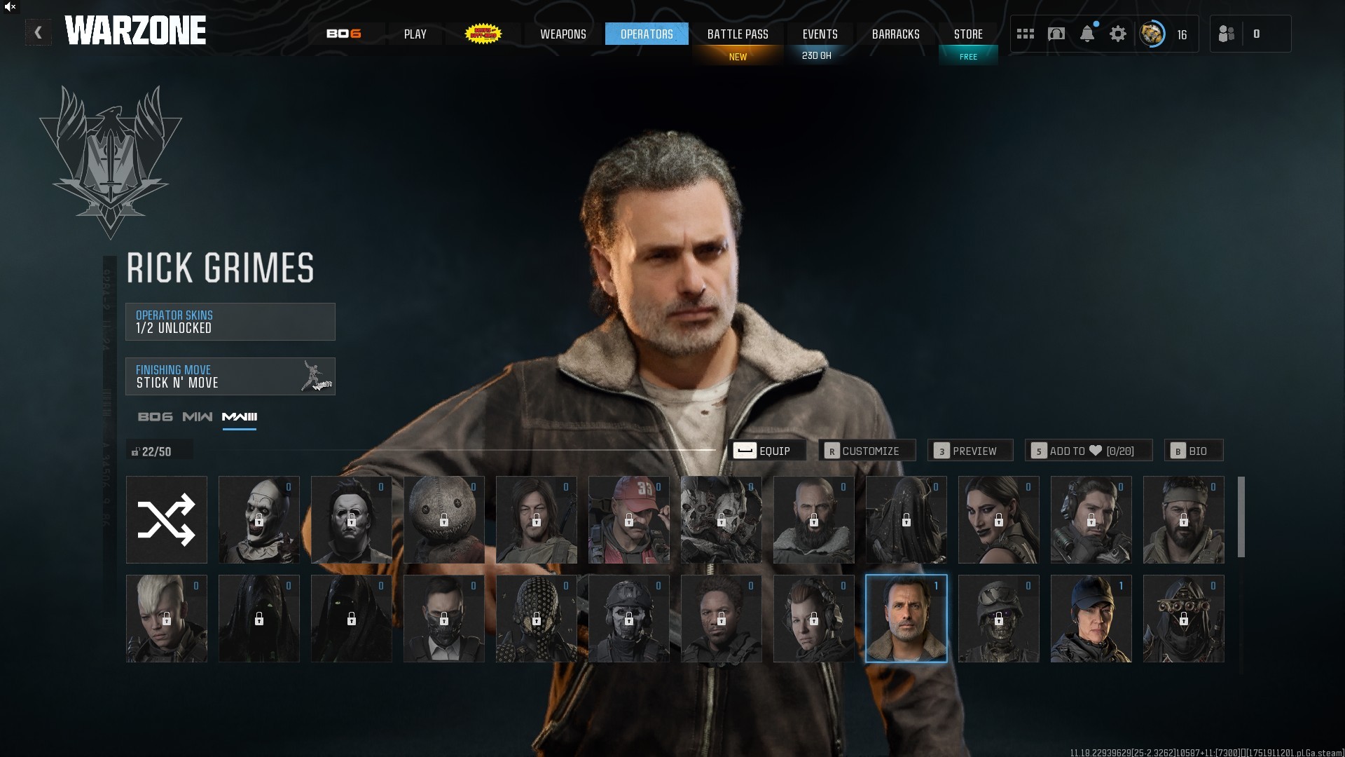⭐【Prestige 4】🔥 x120 Gun Leveled | Old and New Guns | x5 Battlepass Skins | Groot-Spawn-Creepy Clown-Rick Grimes-Mosquita….
