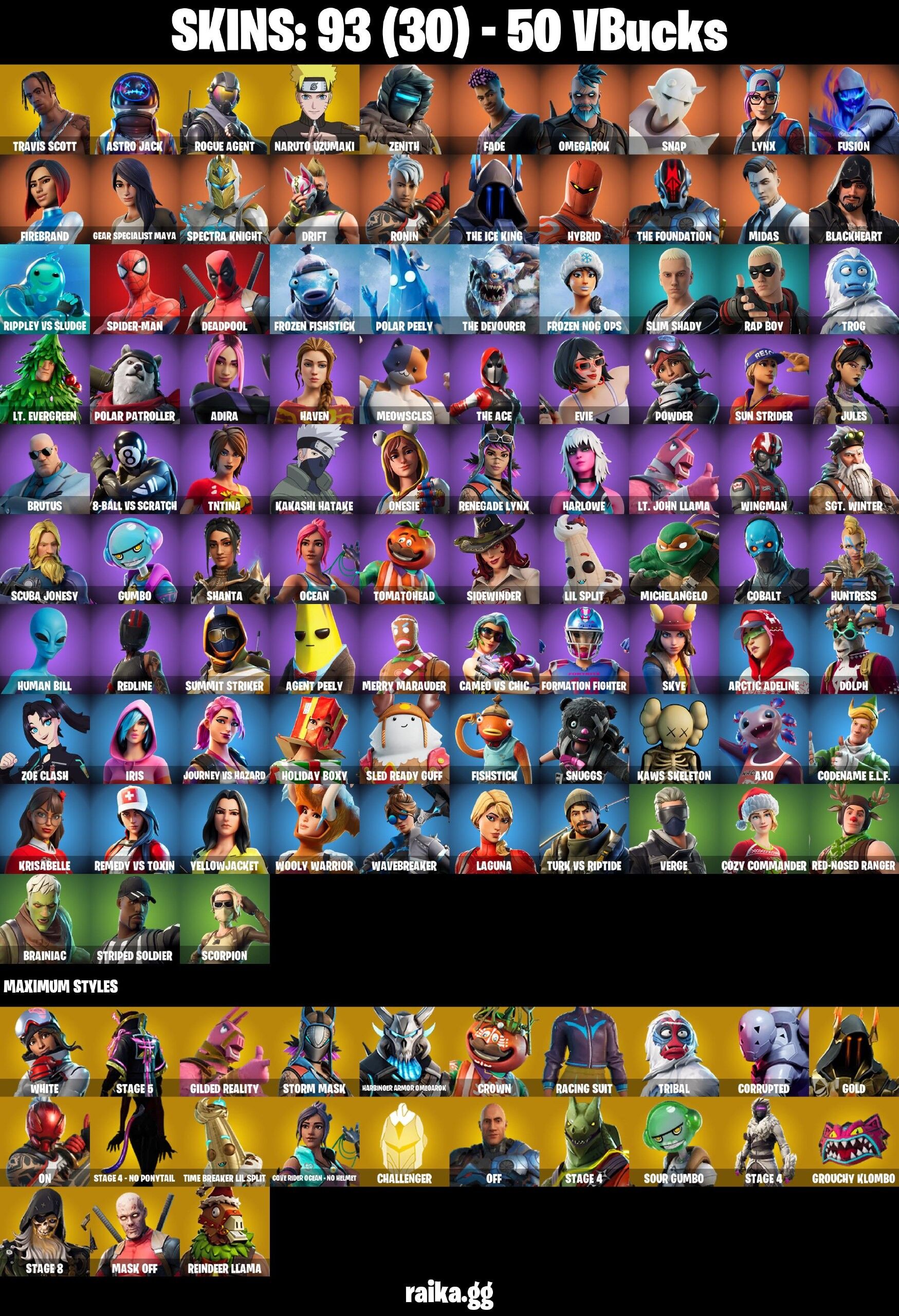 Fortnite Account ( PLAYSTATION / XBOX / PC / NINTENDO / MOBILE ) (Travis Scott) (93 Skins) Fortnite Account ( PLAYSTATION / XBOX / PC / NINTENDO / MOBILE ) (Travis Scott) (93 Skins)