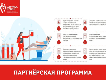 Партнерская программа Службы крови.