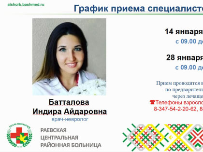 Приём врача-невролога