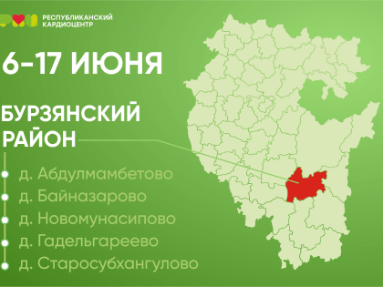 С 6 по 17 июня поезд здоровья будет работать в Бурзянском районе.