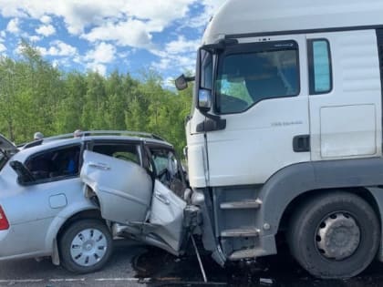 В Башкирии в лобовом столкновении с грузовиком погиб водитель легкового автомобиля