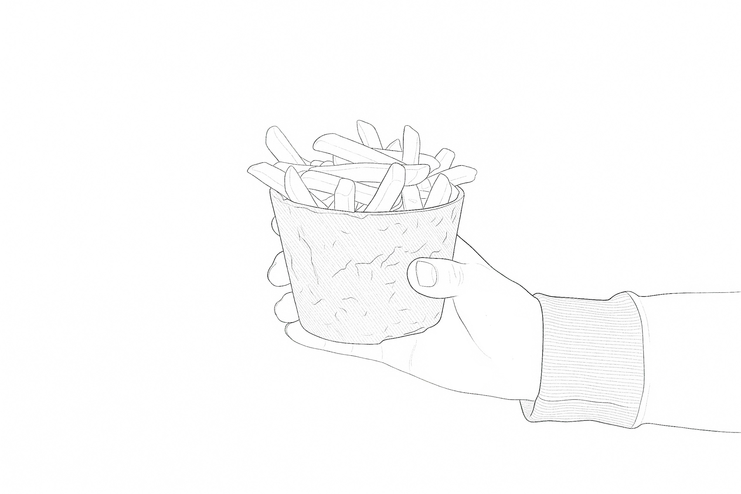 Sketch disposable cup